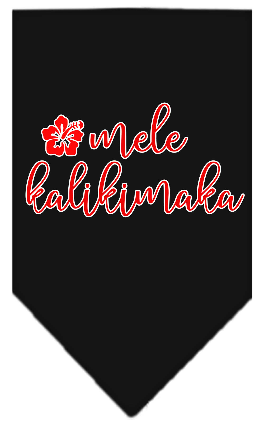 Mele Kalikimaka Screen Print Bandana Black Small